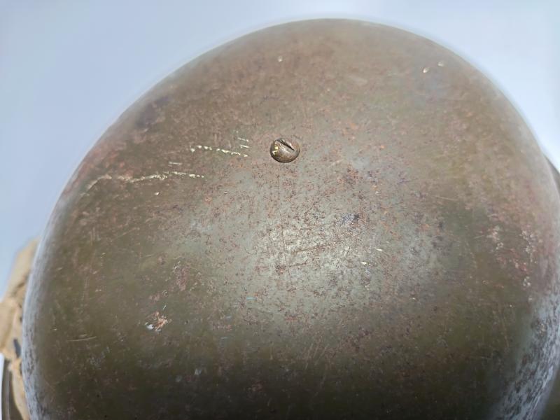 WW2 British NFS MK2 Steel Helmet Number 5, Bradford /West Riding.