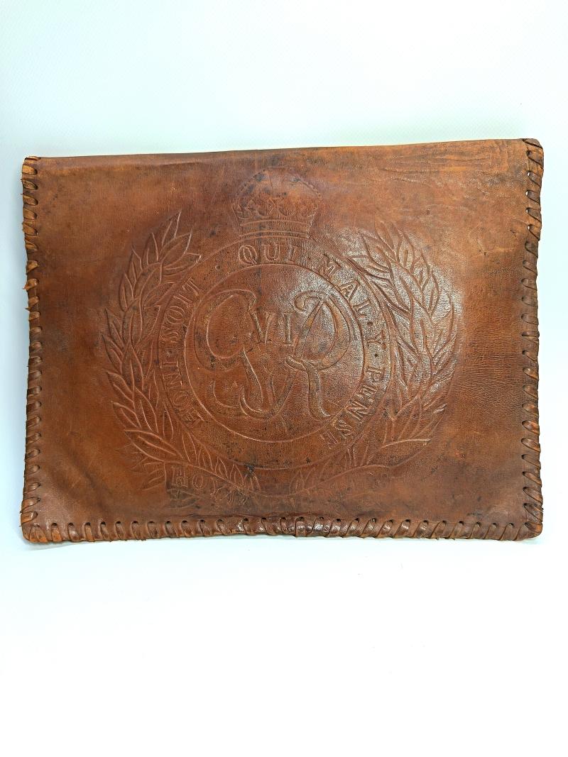 Large British RE Burma/India Souvenir Leather Folder.