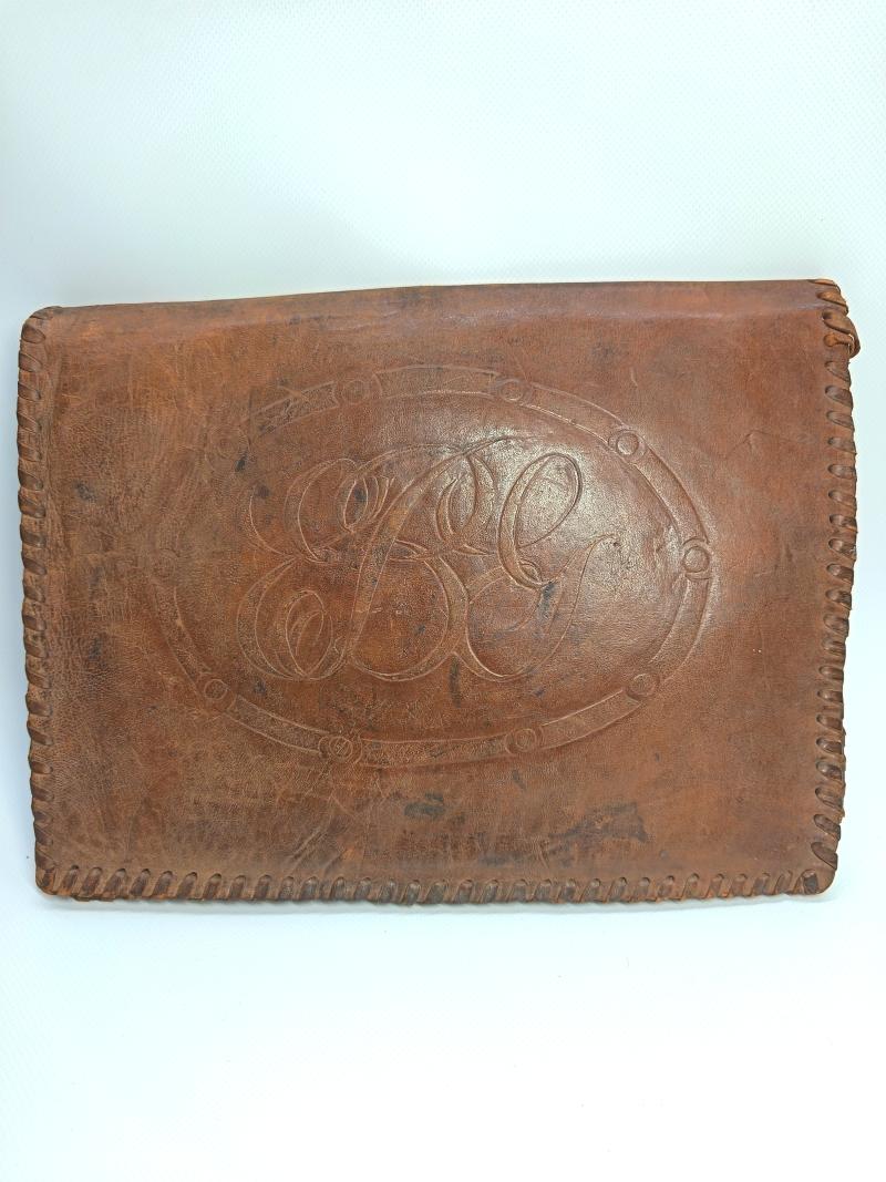 Large British RE Burma/India Souvenir Leather Folder.