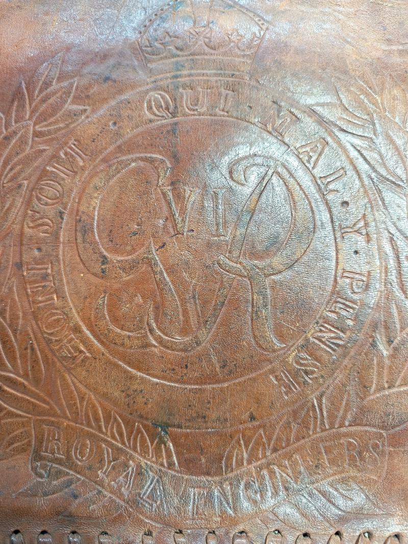 Large British RE Burma/India Souvenir Leather Folder.