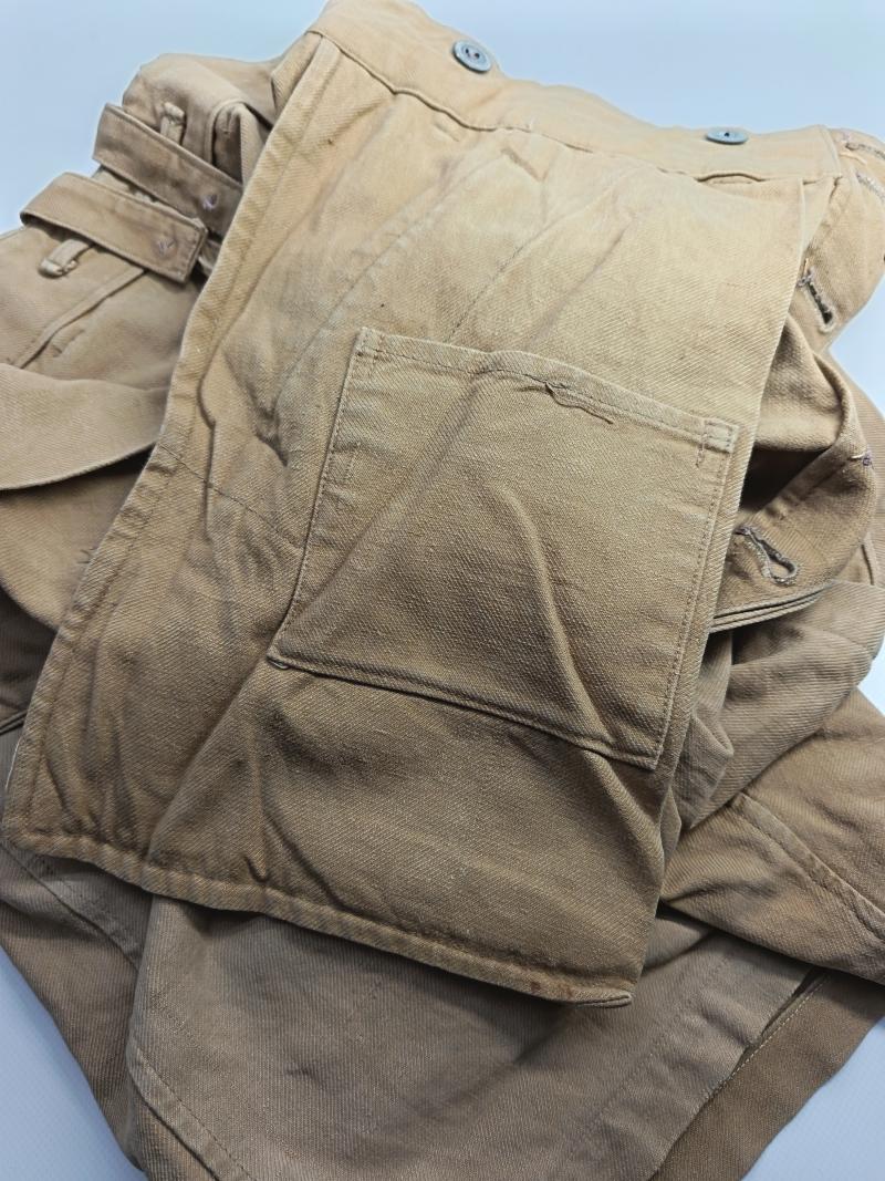 WW2 German Kriegsmarine Tropical Shorts. Bridgend POW Camp Interest.
