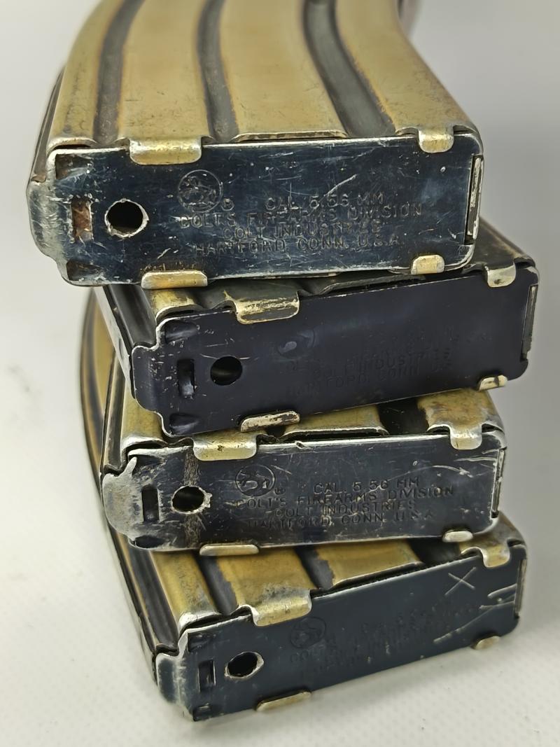 4 X Colt Division, M16/AR15, 30 Round 5.62 Magazines.
