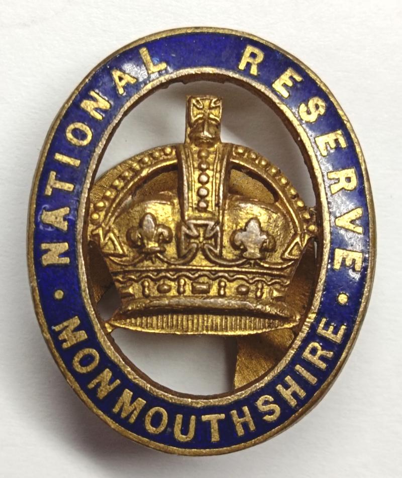Monmouthshire National Reserve Enamel Badge.