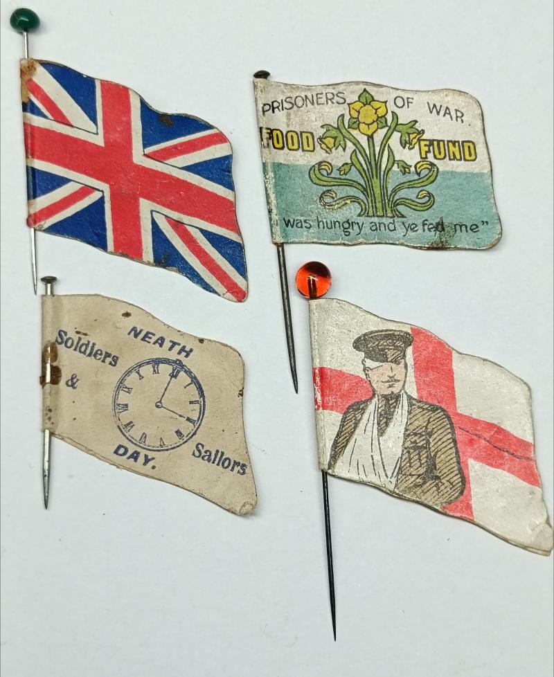 WW1 British Flag Day Supporters Badges.