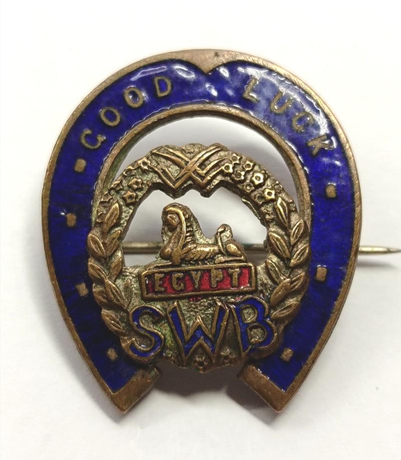 WW1 South Wales Borderers Good Luck Sweetheart Badge.