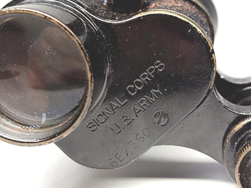 WW2 U. S. Army Signal Corps, 6 Power, Bausch & Lomb Binoculars.
