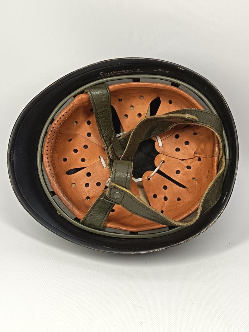 West German Bundeswehr 1A1LL Steel Paratrooper Helmet.