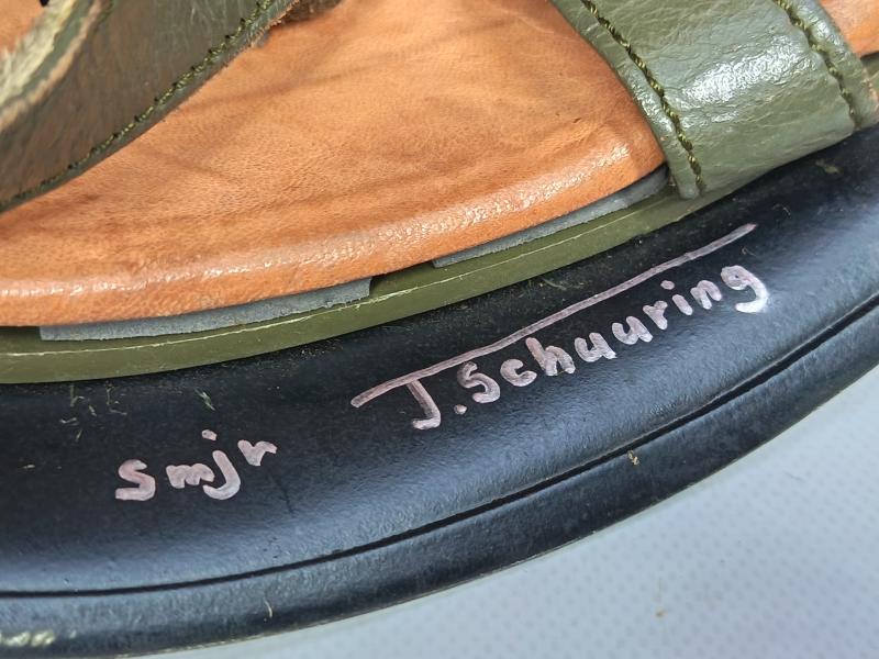 West German Bundeswehr 1A1LL Steel Paratrooper Helmet.
