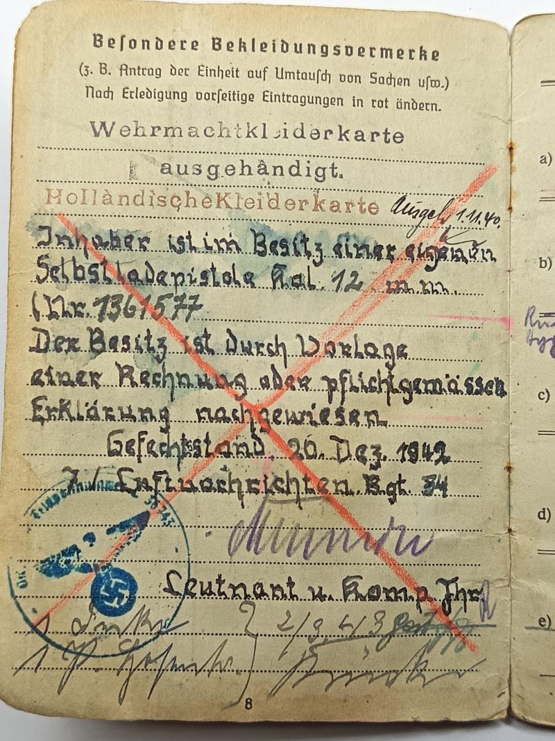 WW2 Luftwaffe Soldbuch. Nachr. Reg. 54. 1939/45.
