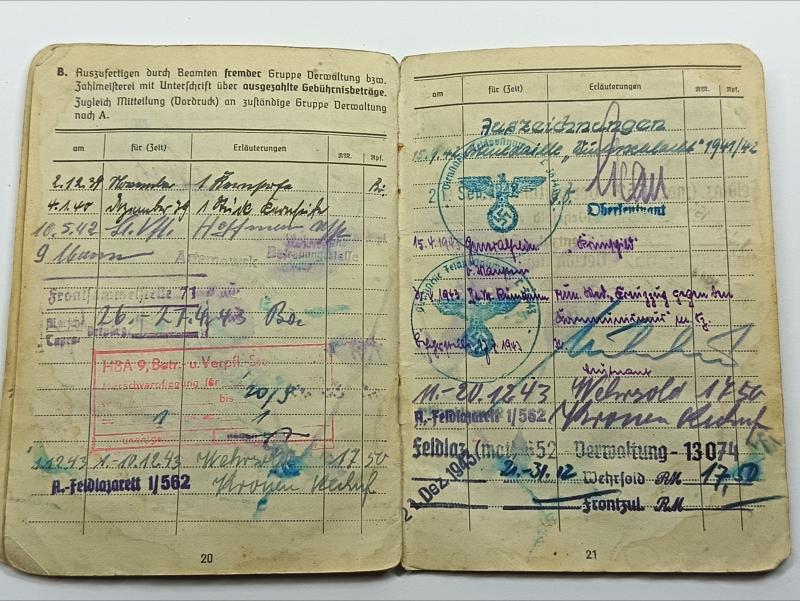WW2 Luftwaffe Soldbuch. Nachr. Reg. 54. 1939/45.