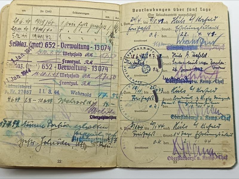 WW2 Luftwaffe Soldbuch. Nachr. Reg. 54. 1939/45.