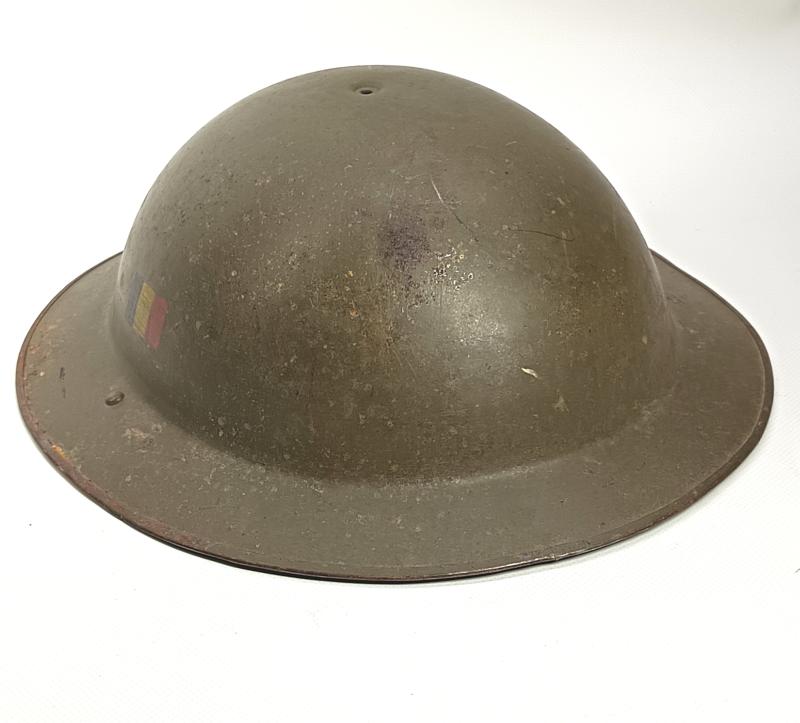 Belgium M49 Steel Helmet .1949/50. Hand Painted Side Insignia