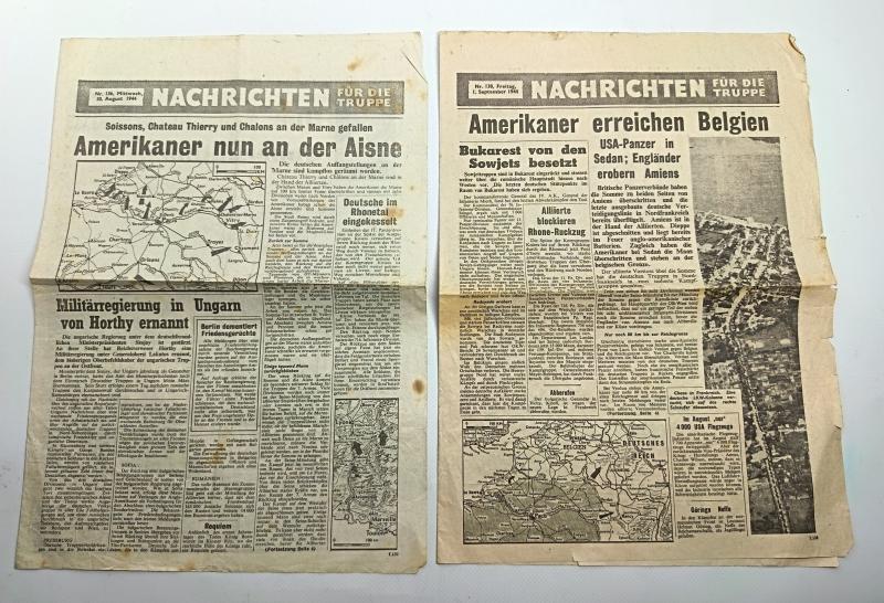 2 X 1944 Dated German Soldiers Newspapers.