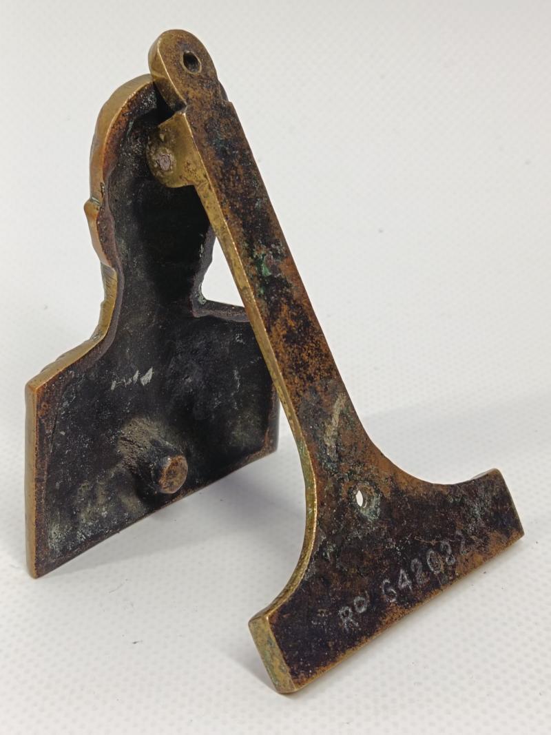 WW1 Field Marshall Kitchener Brass Door Knocker.