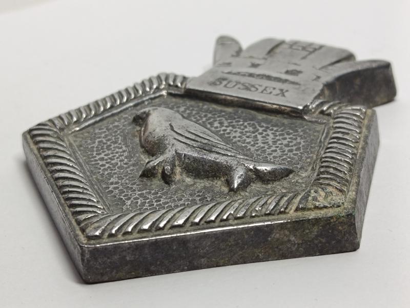 WW2 HMS Sussex Souvenir Ships Badge.