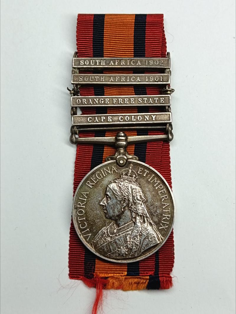 Victorian Queens South Africa Medal. 70th Company, Sharpshooter, Imperial Yeomanry. Cardiff?