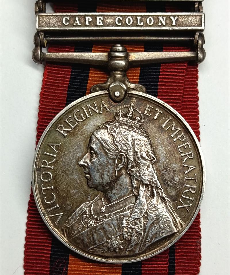 Victorian Queens South Africa Medal. 70th Company, Sharpshooter, Imperial Yeomanry. Cardiff?