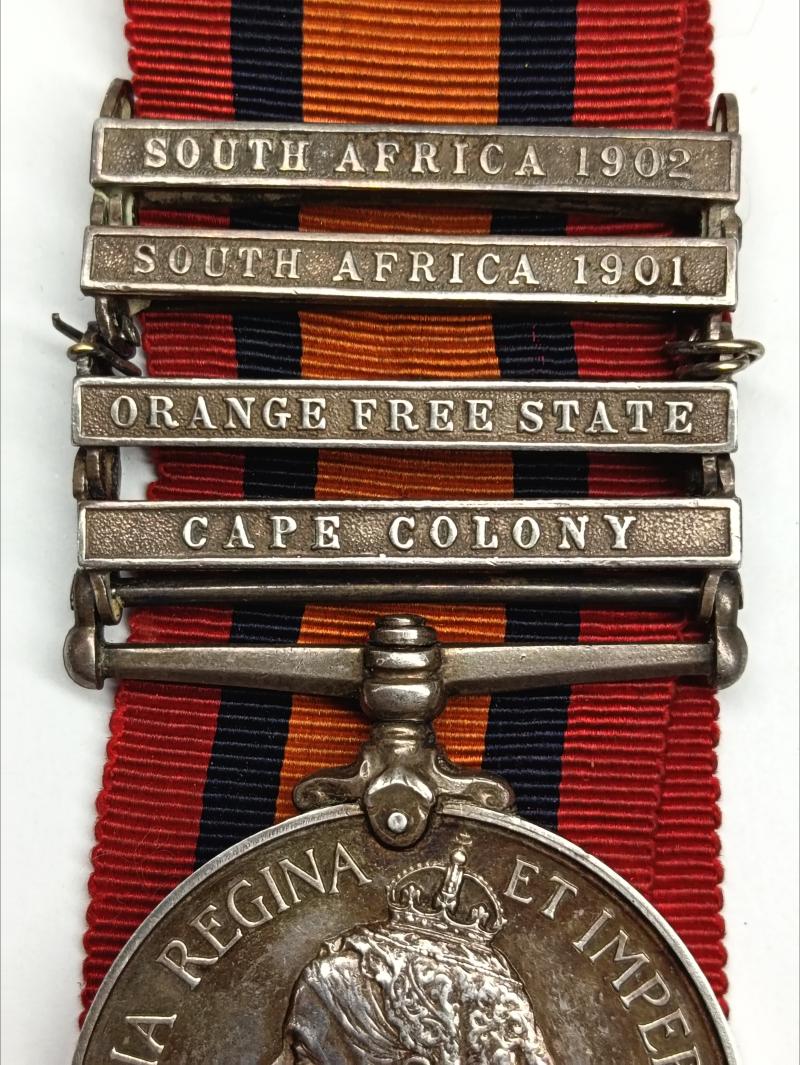 Victorian Queens South Africa Medal. 70th Company, Sharpshooter, Imperial Yeomanry. Cardiff?