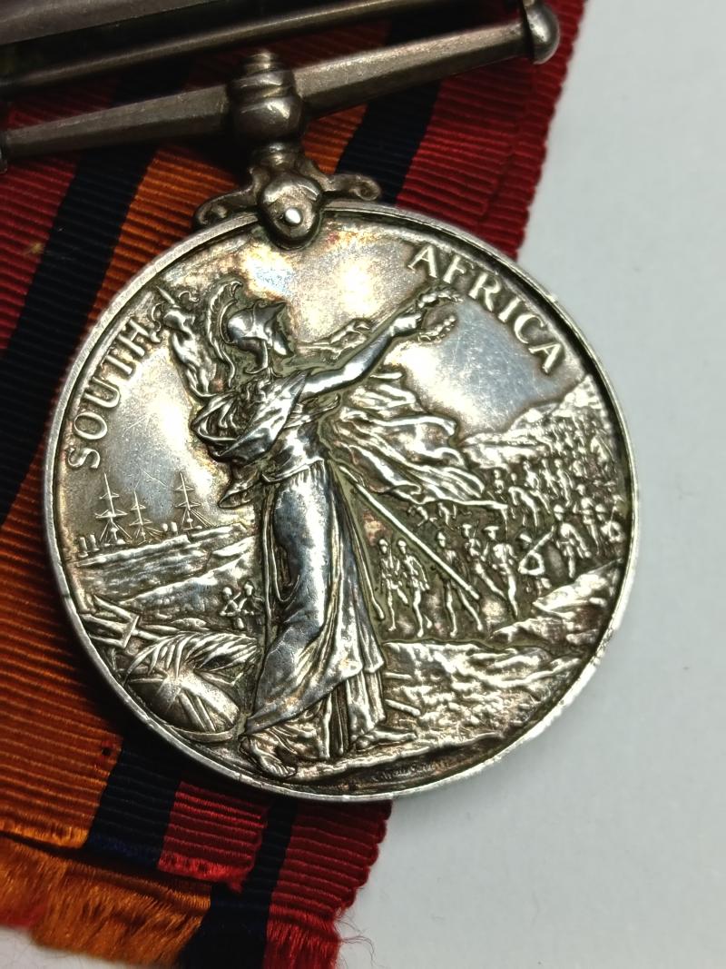 Victorian Queens South Africa Medal. 70th Company, Sharpshooter, Imperial Yeomanry. Cardiff?