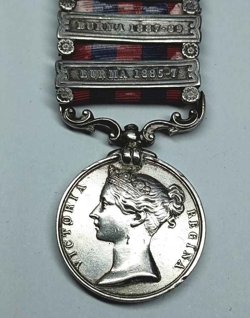 Victorian IGS medal with 3 Clasps including Hazara 1891. Cardiff?