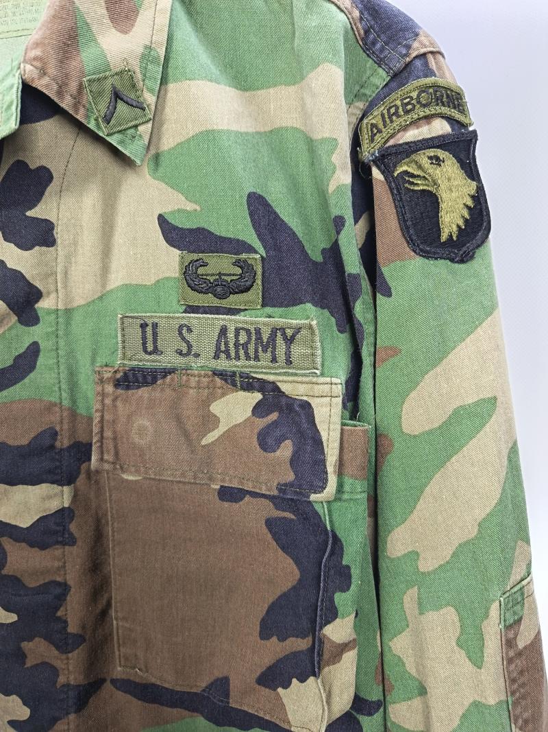 Vintage U.S. 101st Airborne BDU Woodland Uniform set.