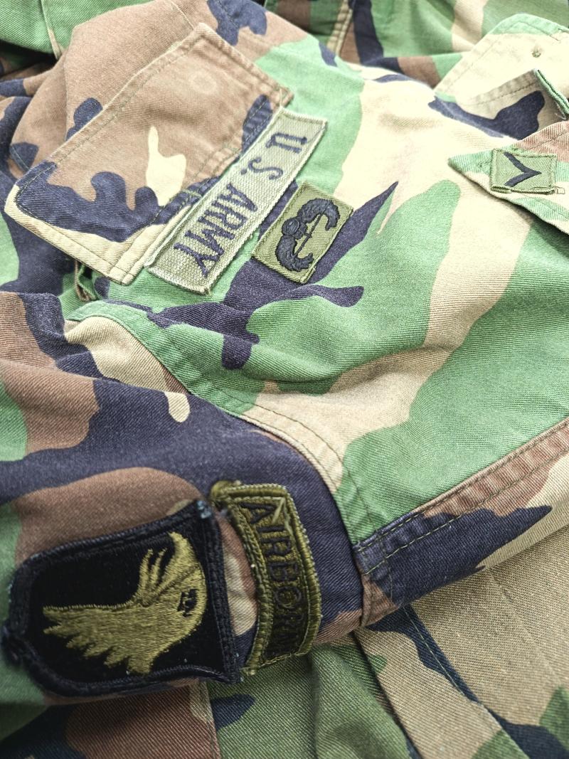 Vintage U.S. 101st Airborne BDU Woodland Uniform set.