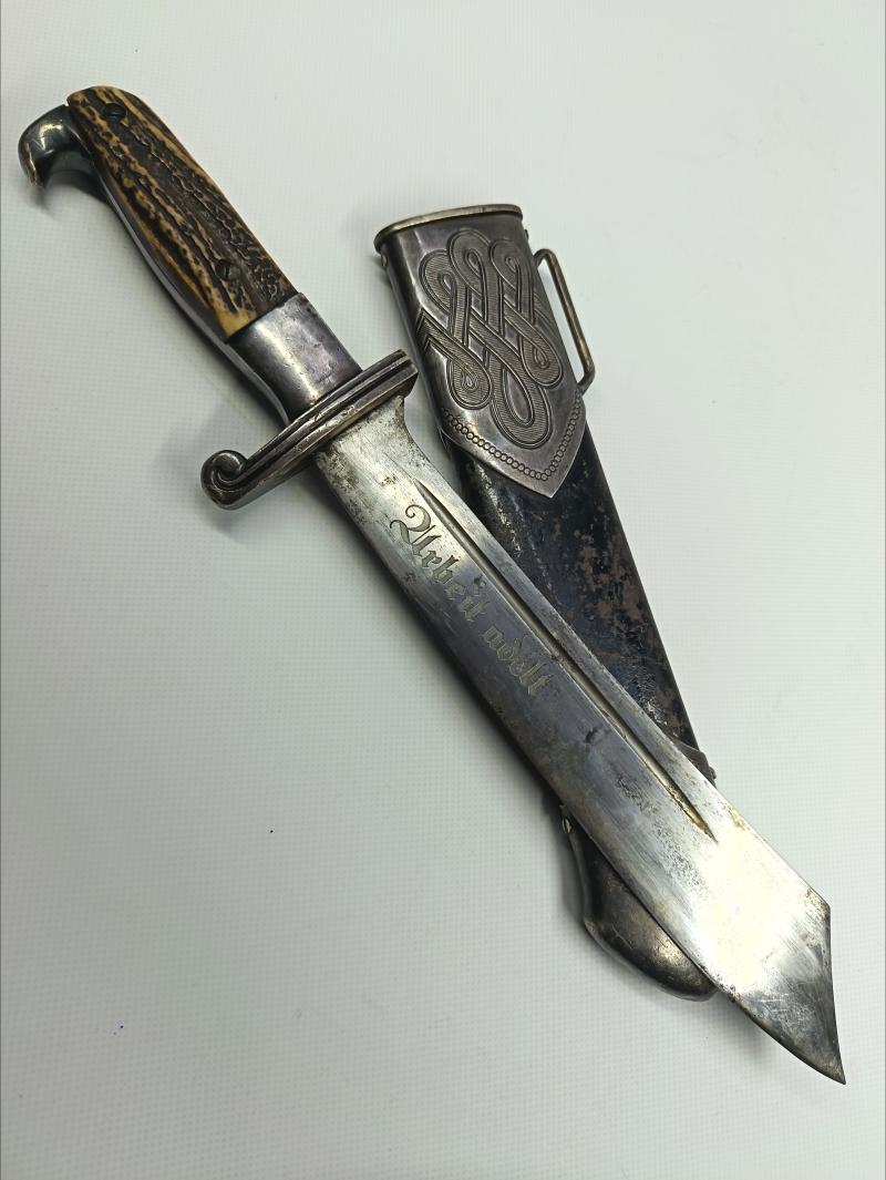 WW2 German Enlisted Man's Personalised RAD Hewer. Eickhorn.