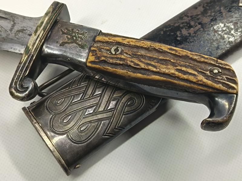 WW2 German Enlisted Man's Personalised RAD Hewer. Eickhorn.