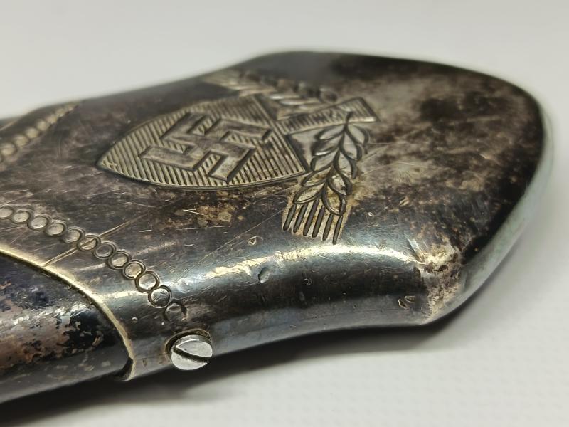 WW2 German Enlisted Man's Personalised RAD Hewer. Eickhorn.