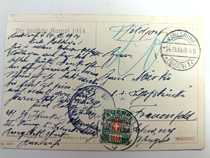 WW1 German Postcard. The Iron Cross.