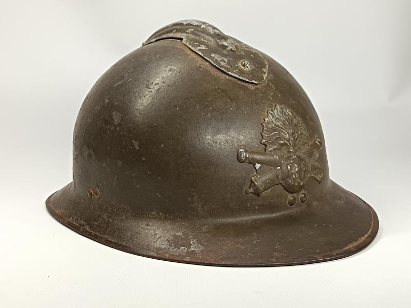 WW2 French Artillery M26 Adrian Helmet. Battle of France.