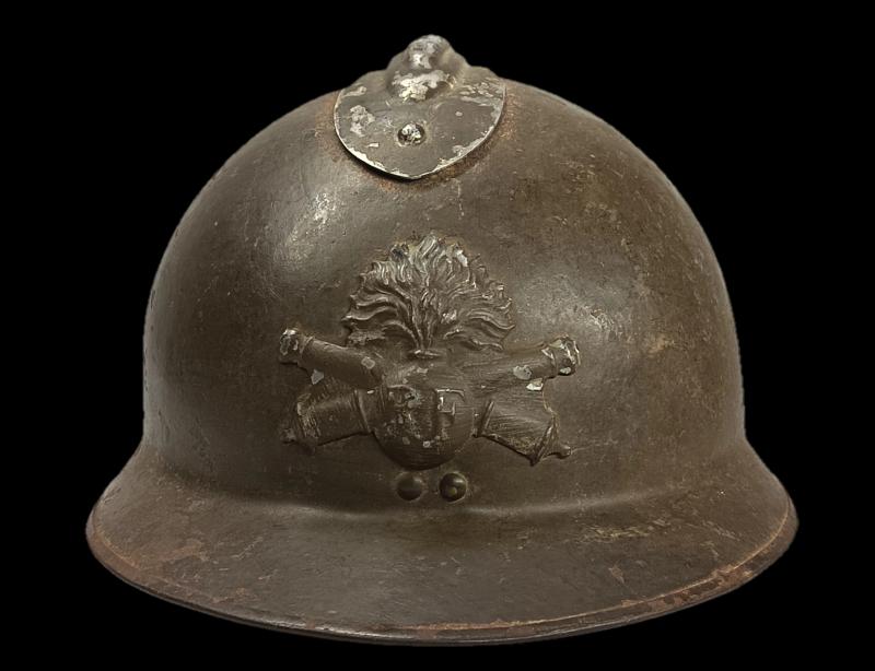 WW2 French Artillery M26 Adrian Helmet. Battle of France.