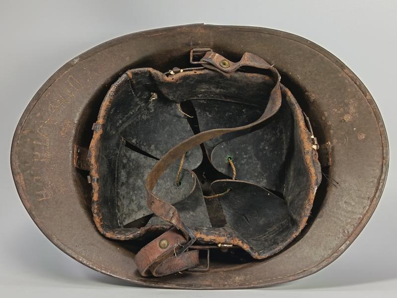 WW2 French Artillery M26 Adrian Helmet. Battle of France.