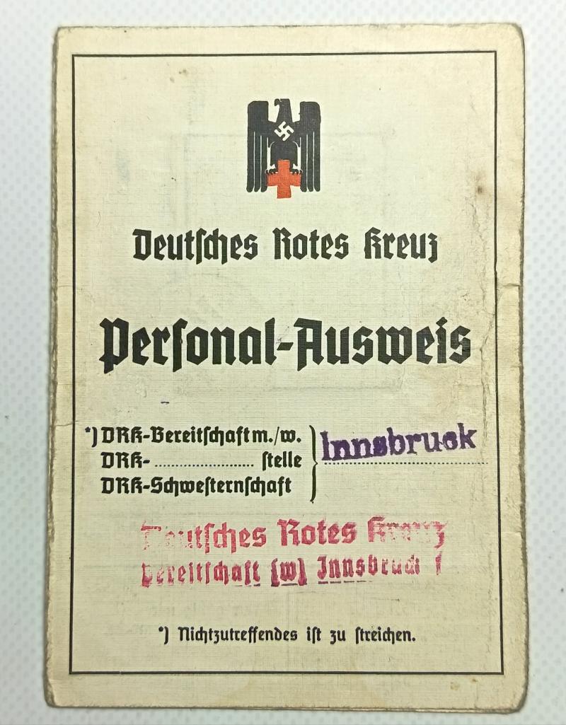 WW2 German DRK Identity Book.